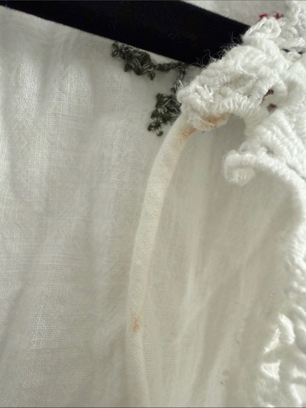 Jennifer & Grace embroidered peasant blouse featuring lace trim Sz S - Picture 8 of 9